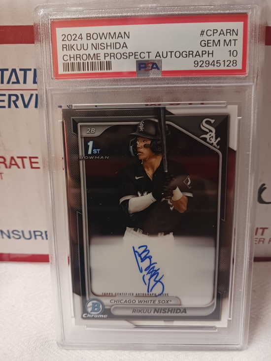 Topps Other - 2024 Bowman Chrome 1ST Prospect Autograph - Rikuu Nishida (RC) PSA GEM MINT 10